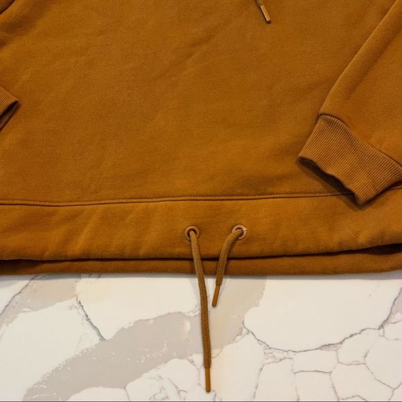 Zyia Active Spell out Camel Cropped Hoodie Sweatshirt Womens size medium - Picture 5 of 10